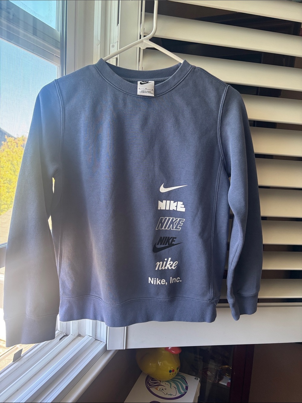 Nike Navy Crewneck Sweatshirt with Stacked Logos